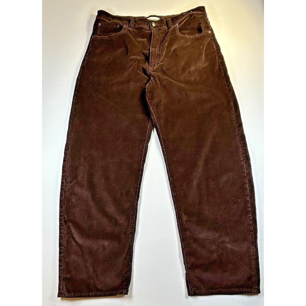 Madewell The Balloon Pant in Corduroy Brown Sz 32 Dark Carob Wide Leg - Picture 13 of 15